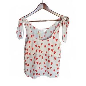 NWT Compania Fantastica Hearts Tank with Tie Detail Medium